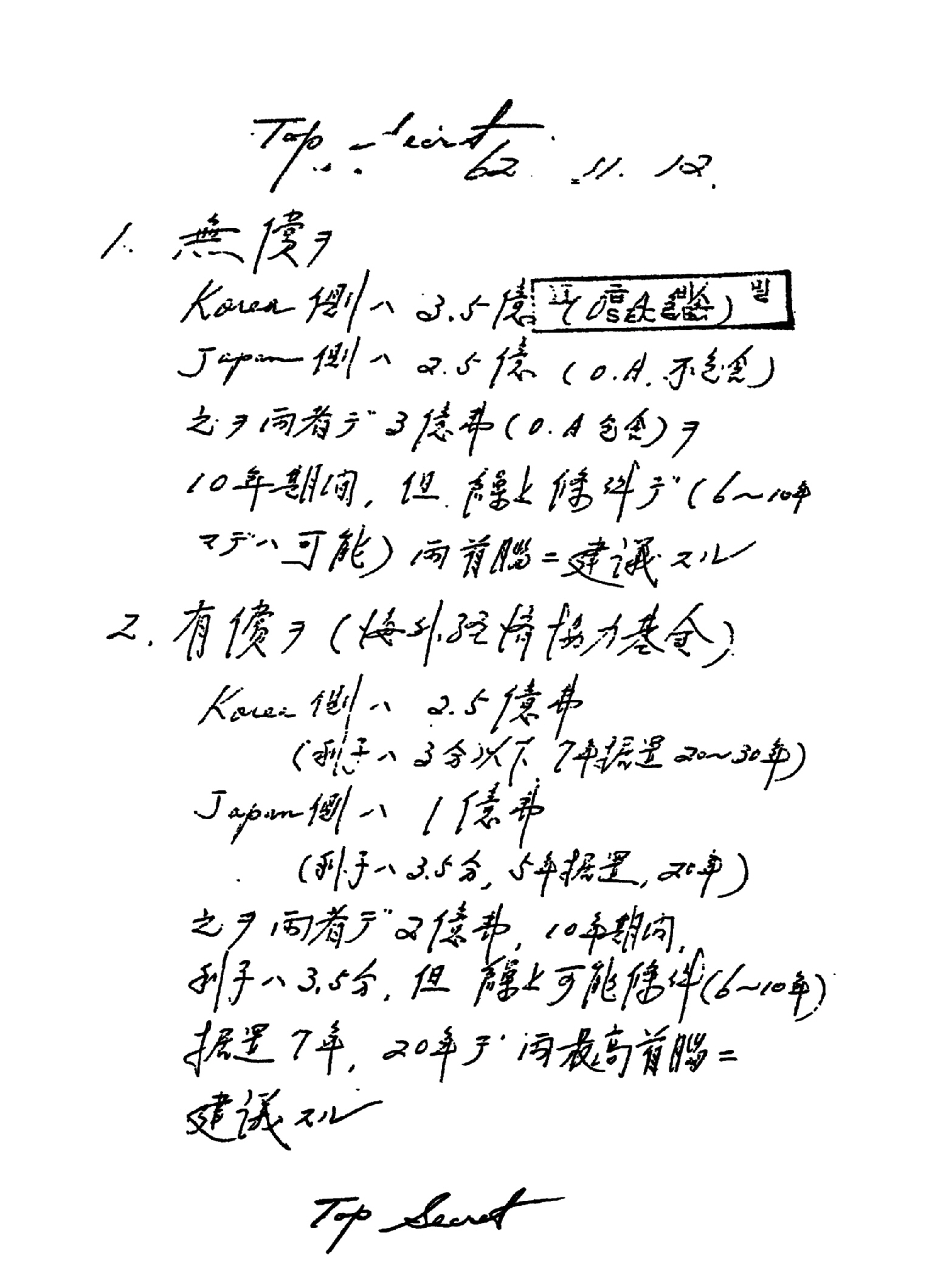 사본 김종필 오히라 메모 11